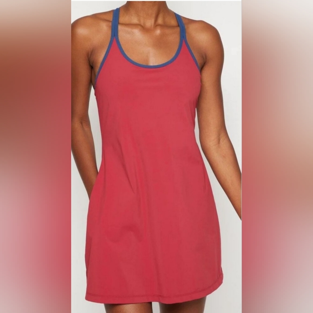 Fourlaps Athletic Vitality Dress Red Velvet/Midnight Tennis Pickleball Golf